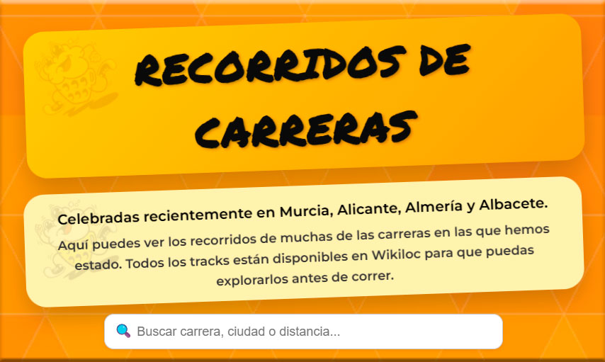 Recorridos de carreras